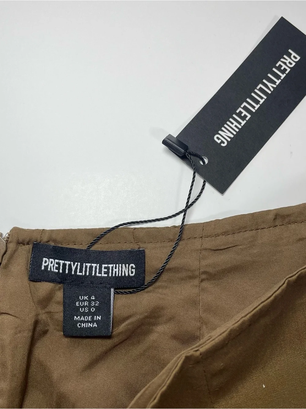 PrettyLittleThing Brown Balloon Midi Skirt High Waist Bubble Hem XS NWT - Picture 3 of 15